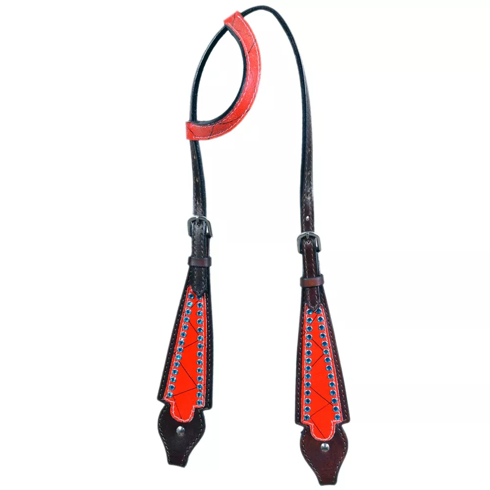 Hilason Western Horse One Ear Headstall Bridle American Leather Brown