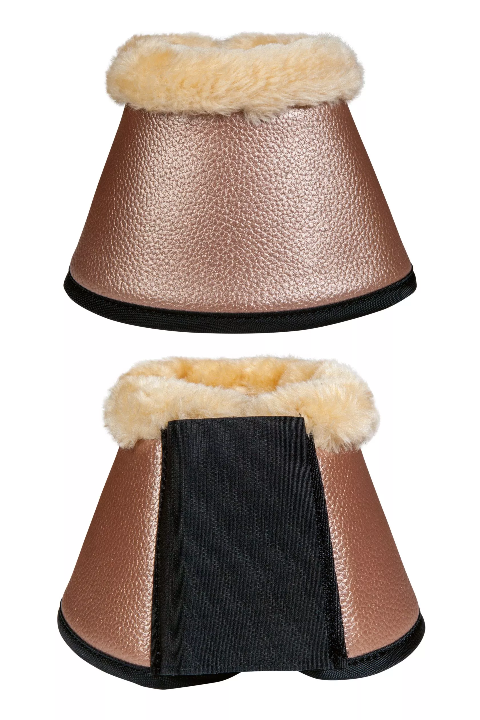 HKM Premium Fur Overreach Boots-Rosegold