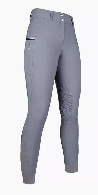 HKM Riding breeches -Comfort FLO- Knee Patch-Grey