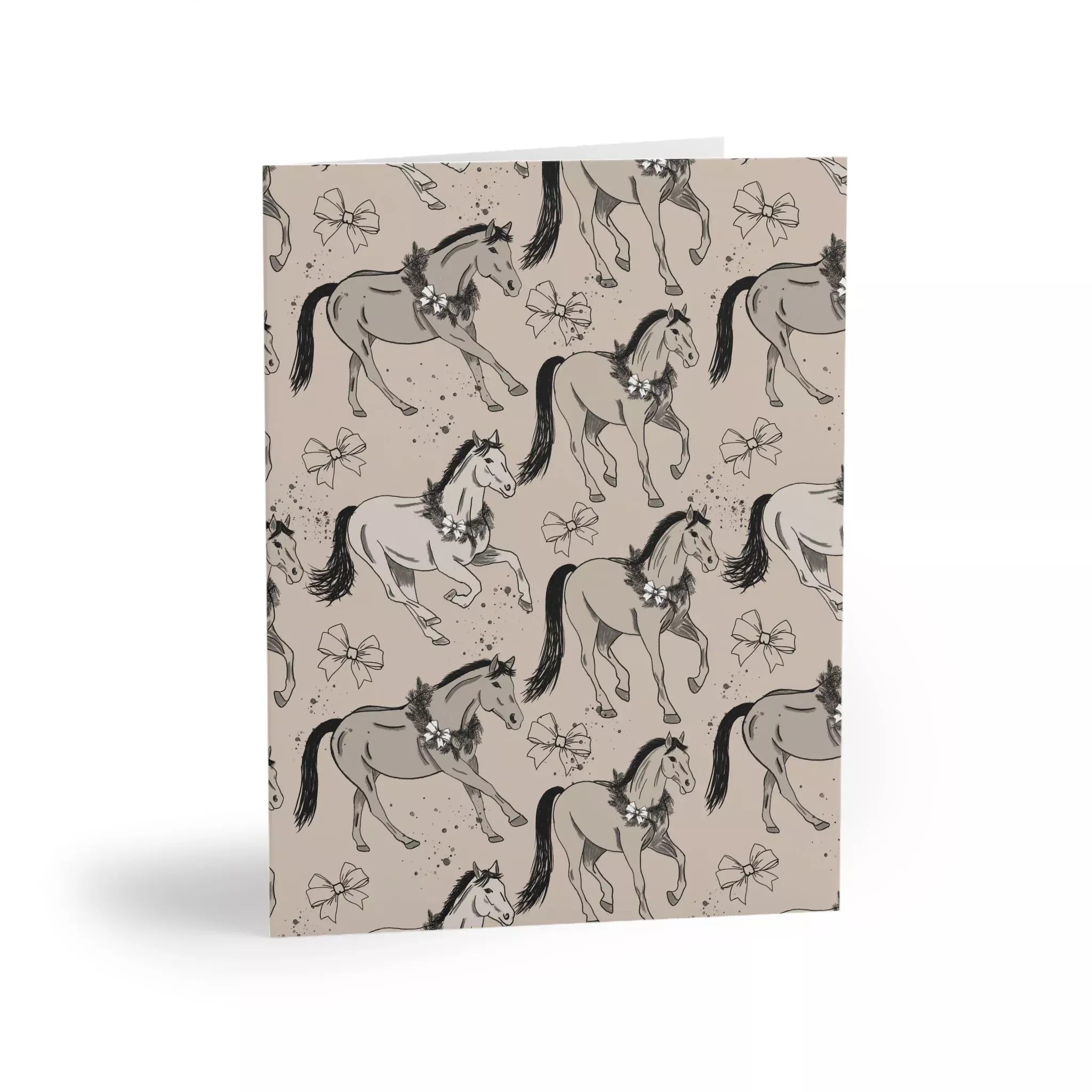 Holiday Herd Note Cards – Equestrian Greeting Card Set (Jasmine Elizabeth Collaboration) (8, 16, and 24 pcs)