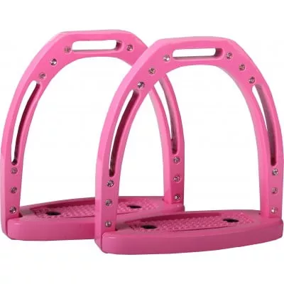 Horka Aluminum Stirrup Irons Pink