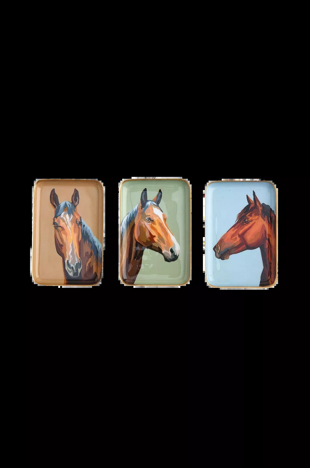 Horse Country Metal Trinket Tray