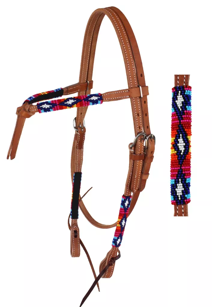 Horse Show Bridle Western Leather Headstall79RT11HB
