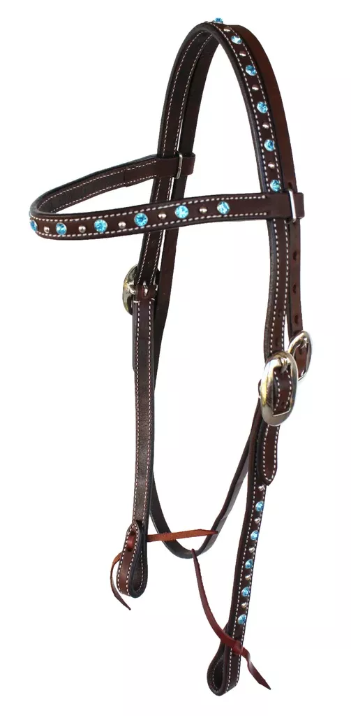 Horse Size Saddle Tack Bridle Western Leather Headstall78RT08