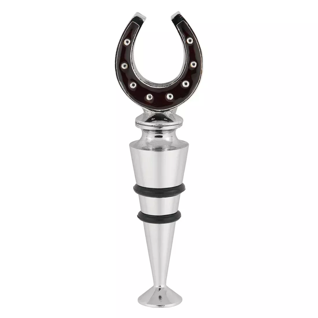 Horseshoe Zinc Alloy Wine Bottle Stopper, Painted