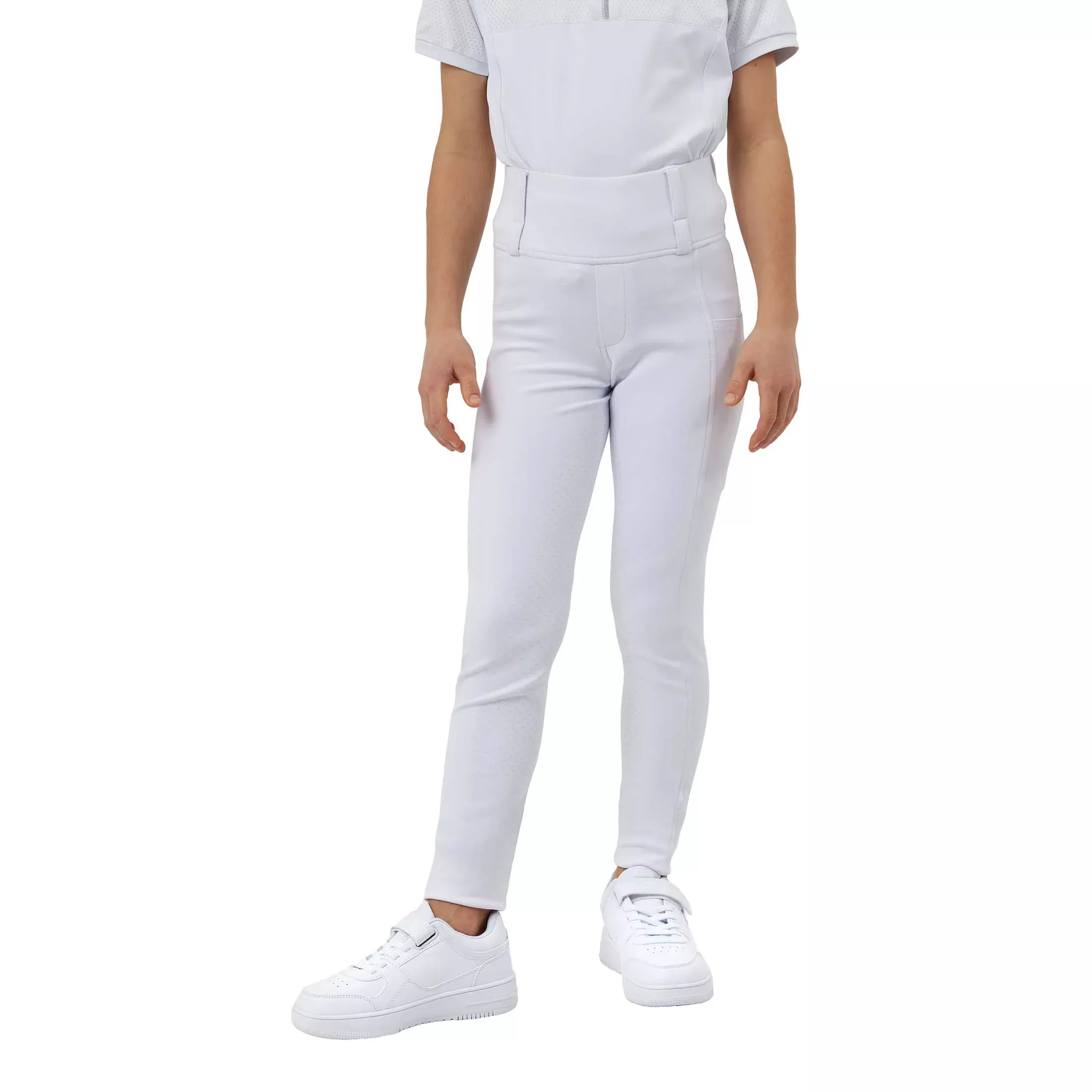 Horze Anya Kids Hybrid Full Seat Breeches - White