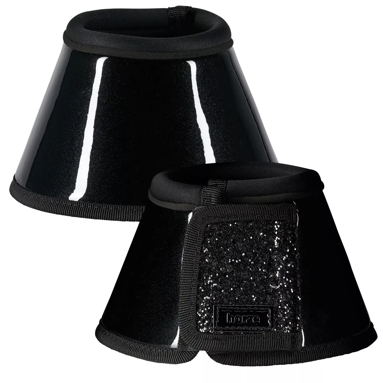 Horze Bell Boots with Glitter - Black