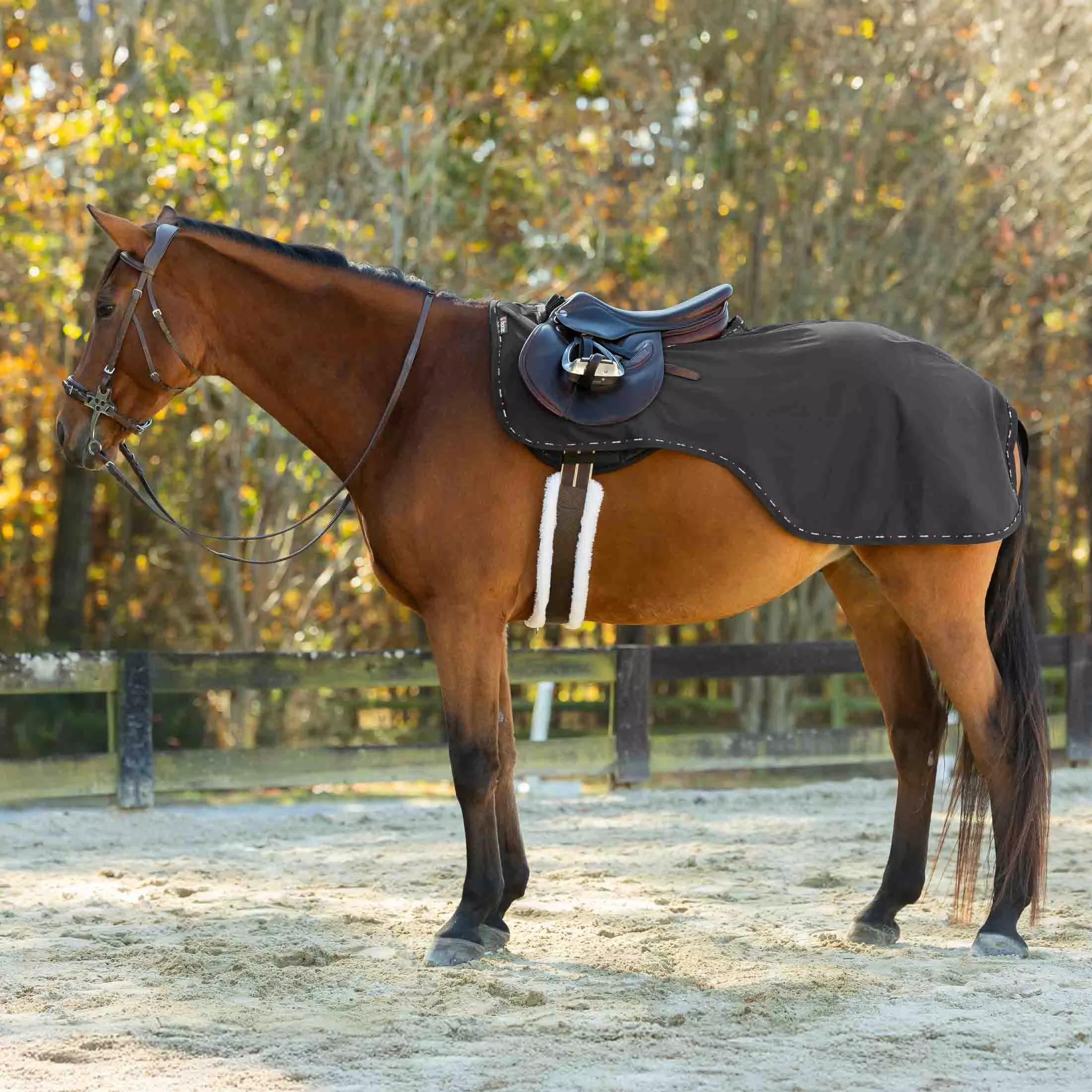 Horze Cairo Infrared Therapy Waterproof Quarter Sheet - Black