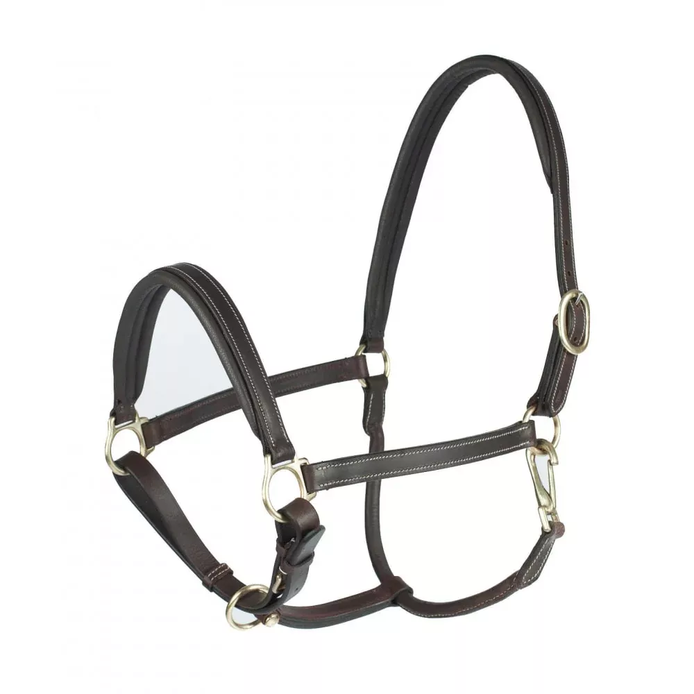 Horze Largo Leather Halter - Dark Brown