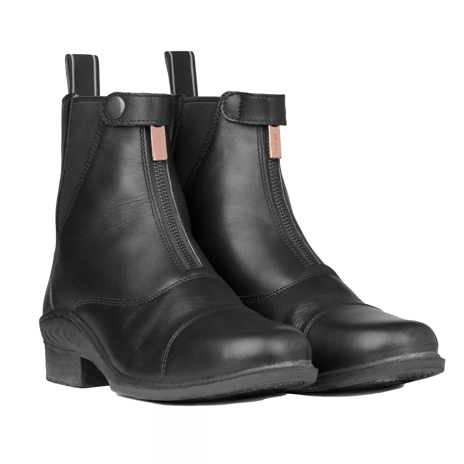 Horze Rose Womens Leather Jodhpurs - Black