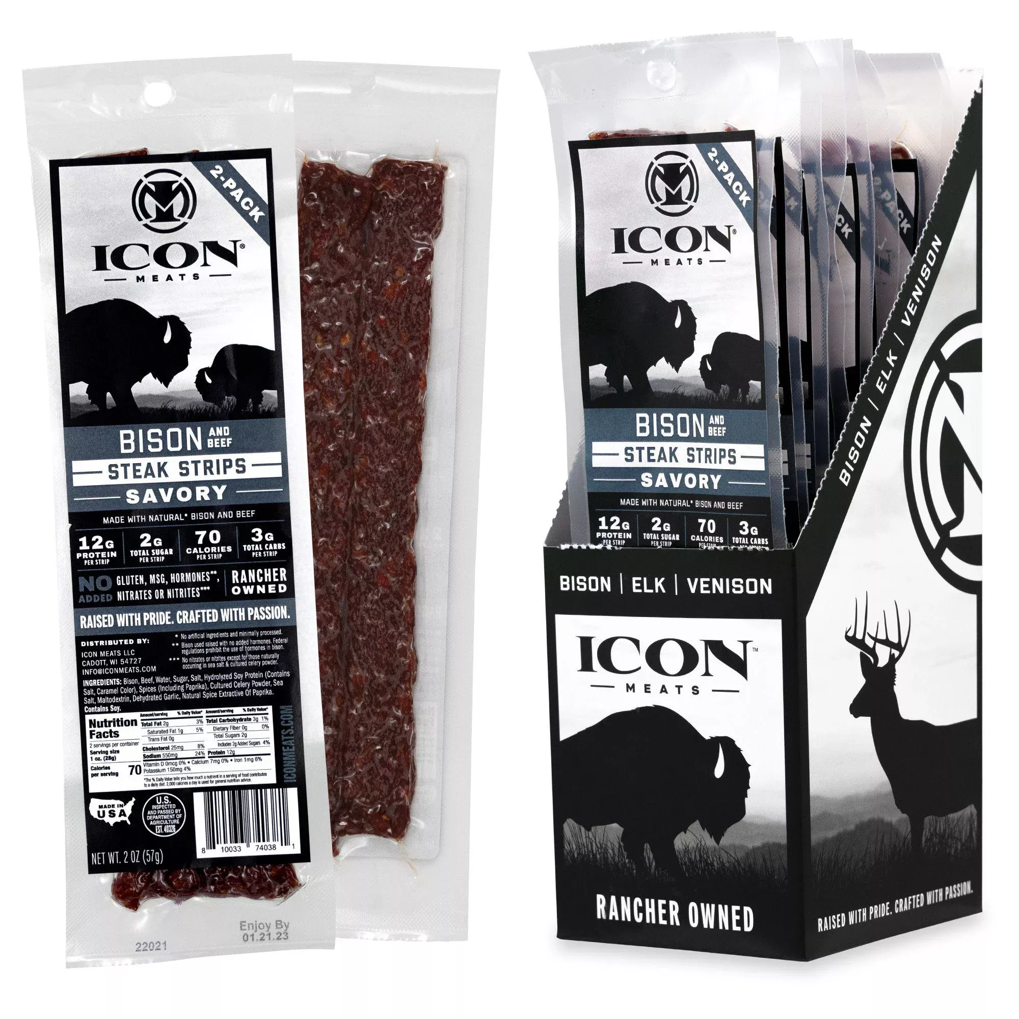 Icon Savory Bison Strip 2oz