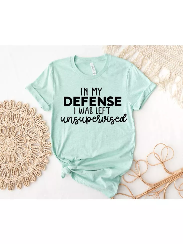 In My Defense I Was Left Unsupervised - Mint Tee