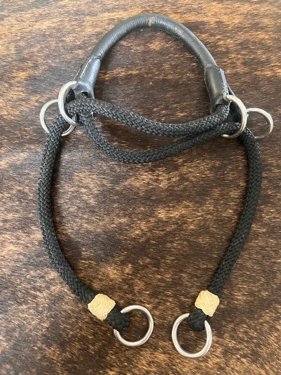 Indian Hackamore Bosal with Braided Rawhide Knots B1132