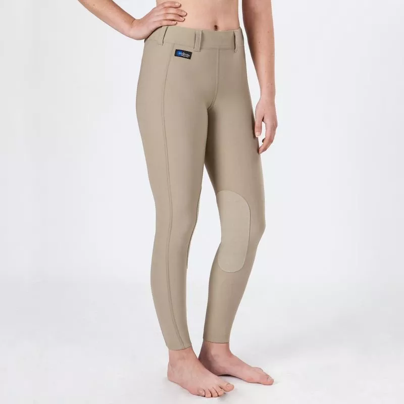 Irideon Kids’ Issential Knee Patch Tights – Classic Tan