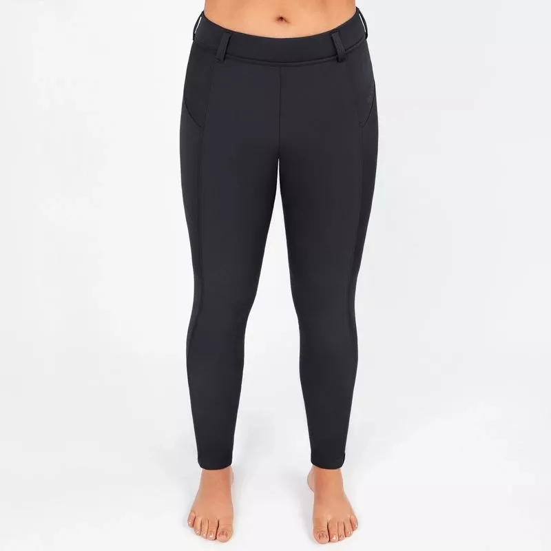 Irideon Kids’ Thermasoft Knee Patch Breeches – Black