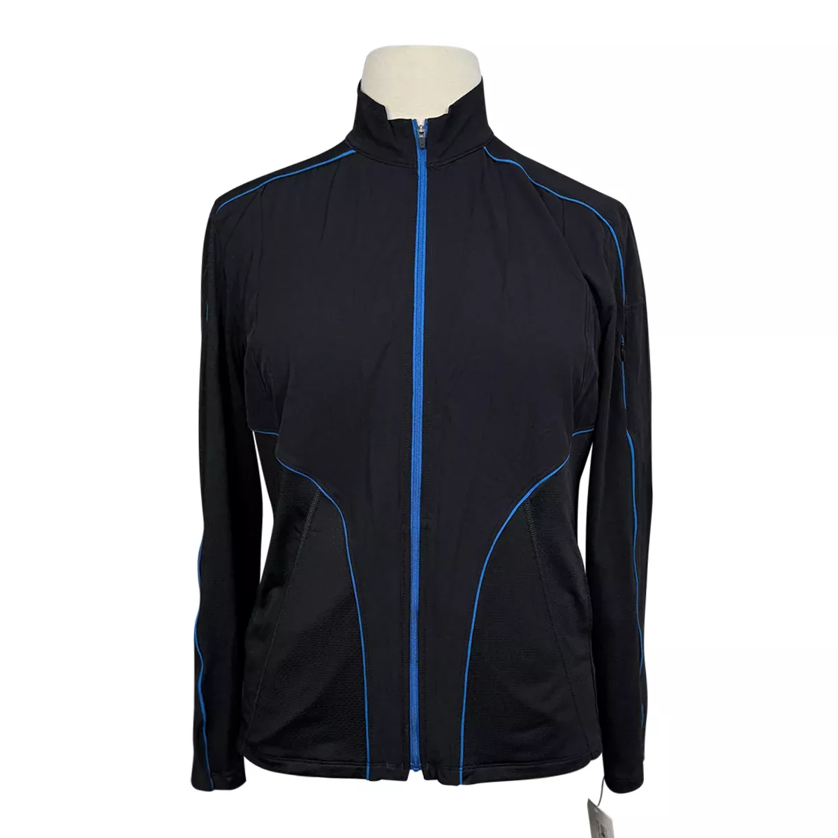 Irideon Lightweight Jacket in Black/Blue Piping - Women's XL