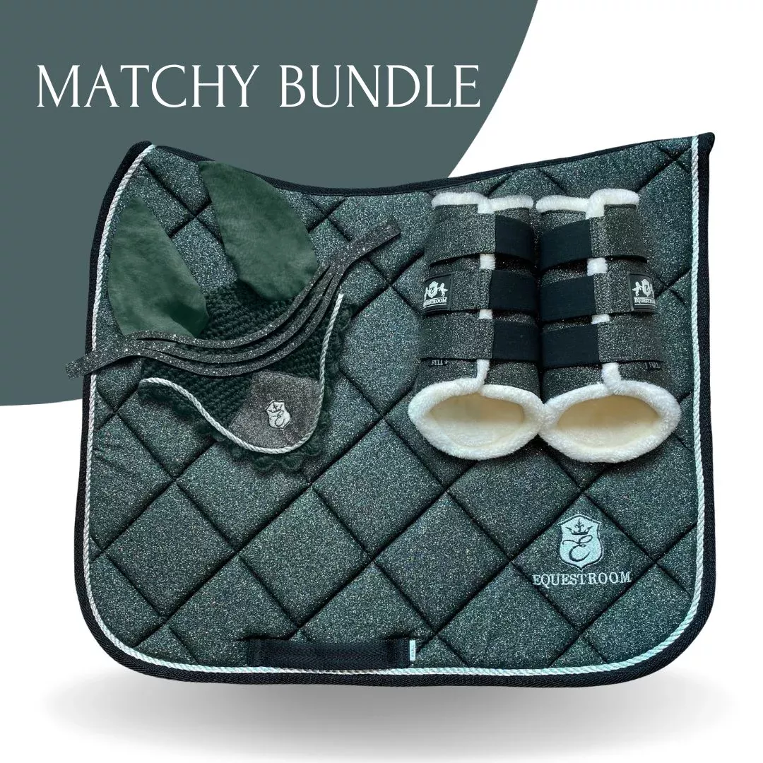 Jade Green Saddle Pad Set