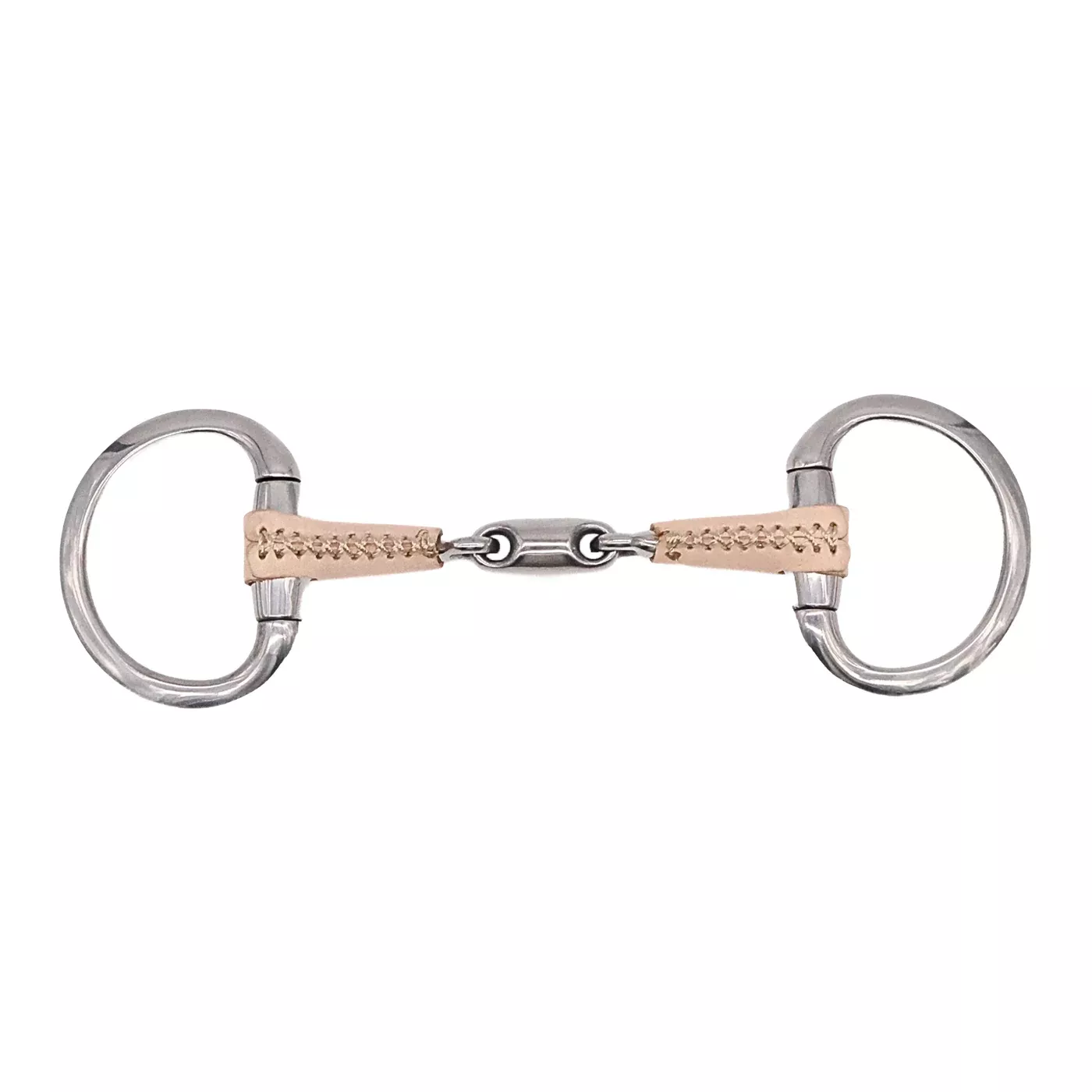 Jake Adams Eggbutt Double Jointed Leather Bit W/ Lozenge