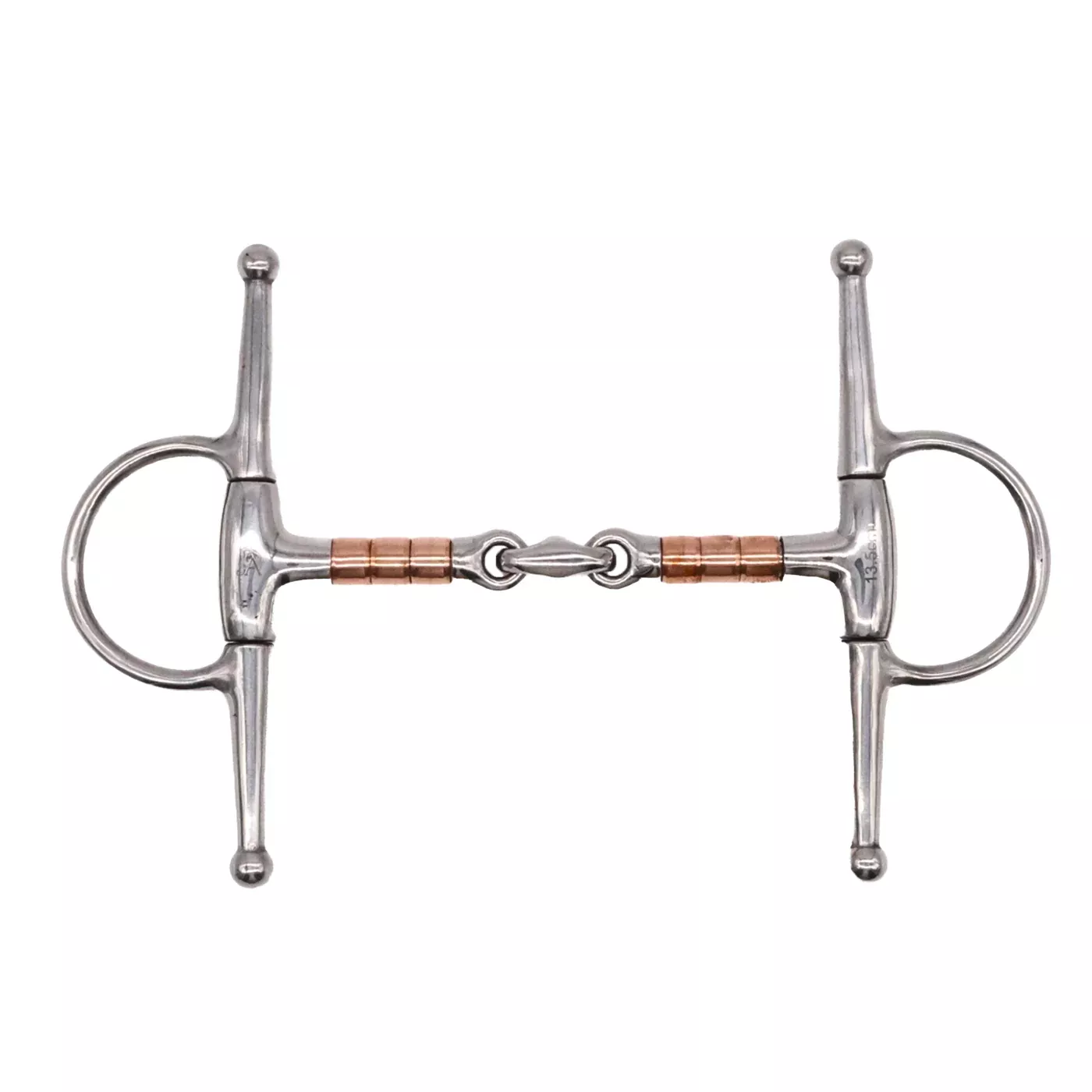 Jake Adams Full Cheek Copper Roller Double Jointed Elliptical Bit