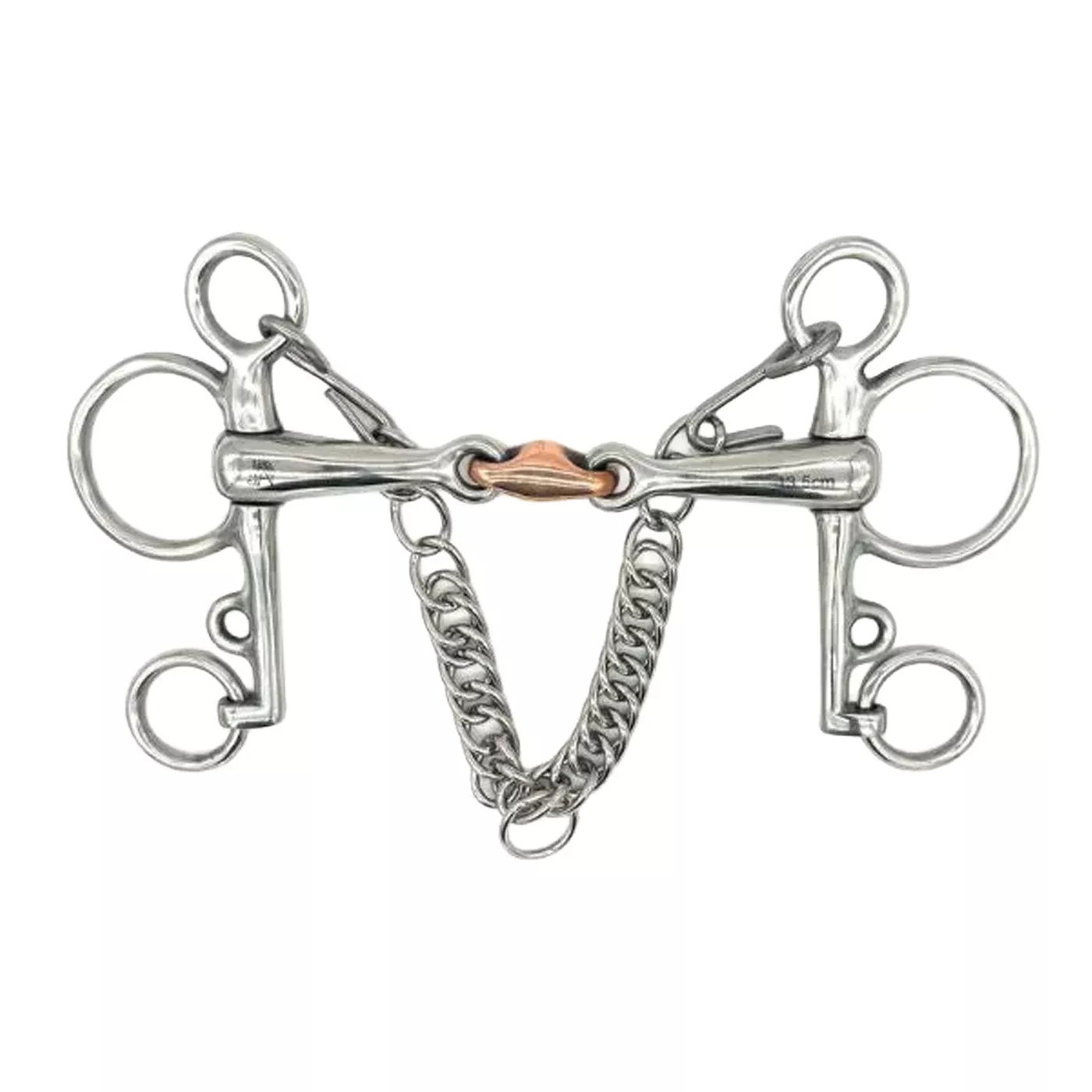Jake Adams Pelham Double Jointed Bit W/ Copper Lozenge