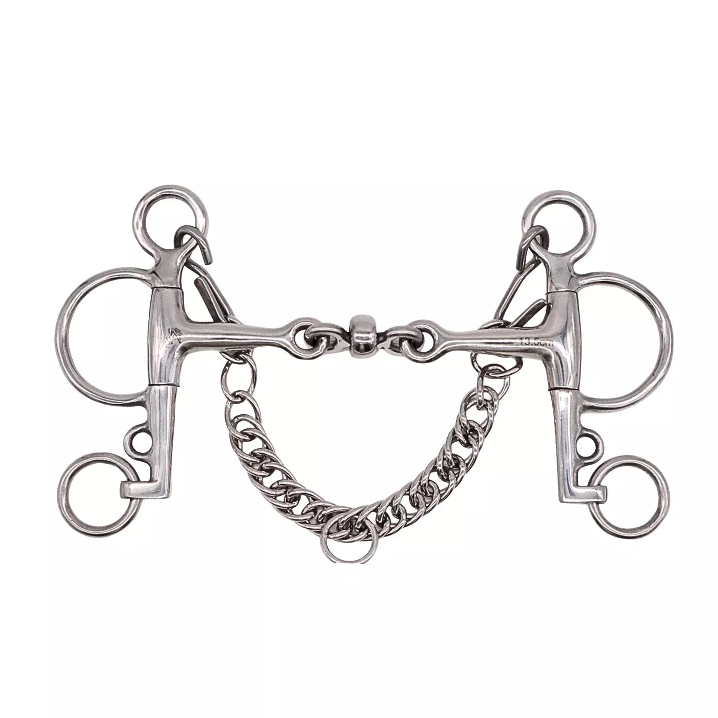 Jake Adams Pelham Double Jointed Bit W/ Stainless Steel Roller