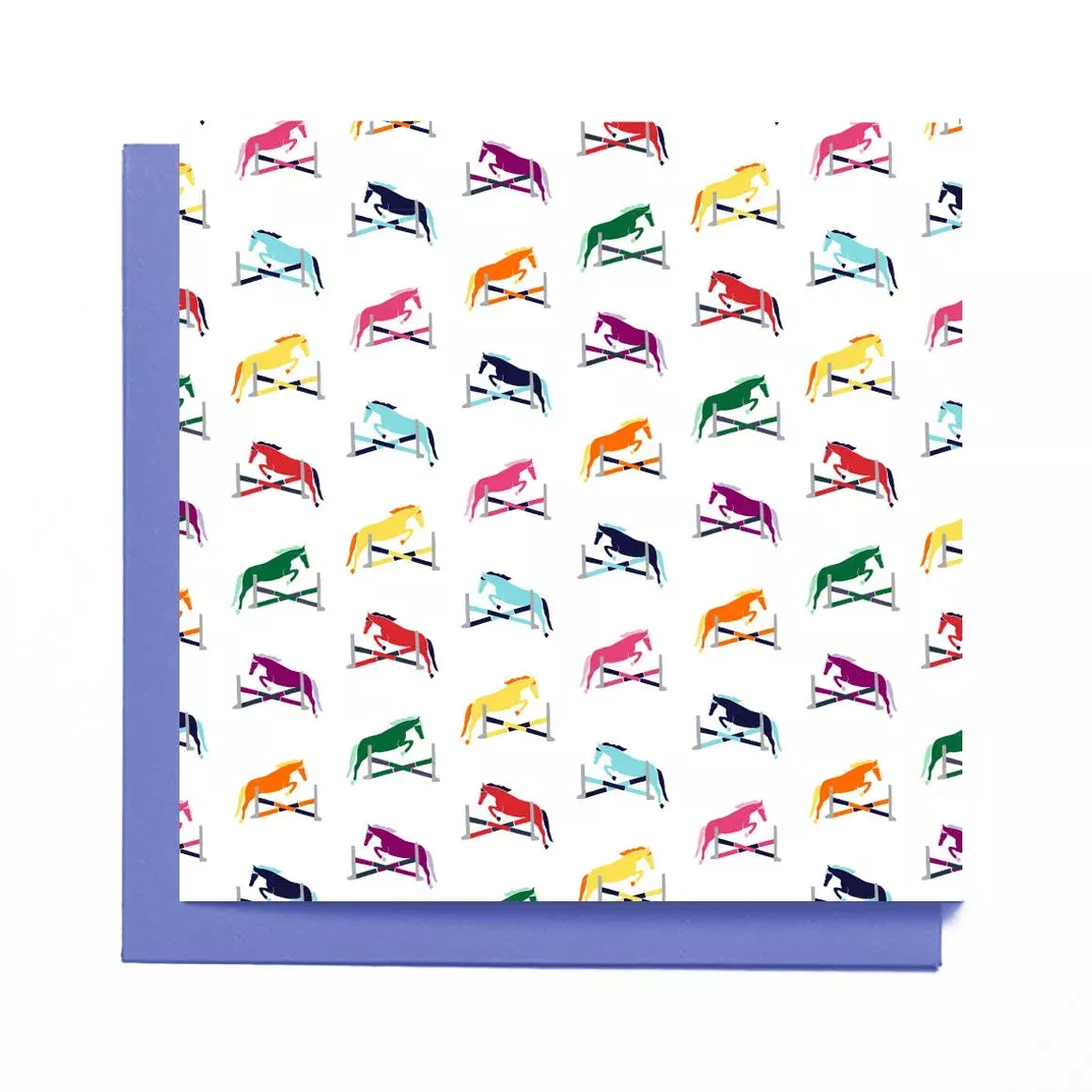 Jumping Horses Card