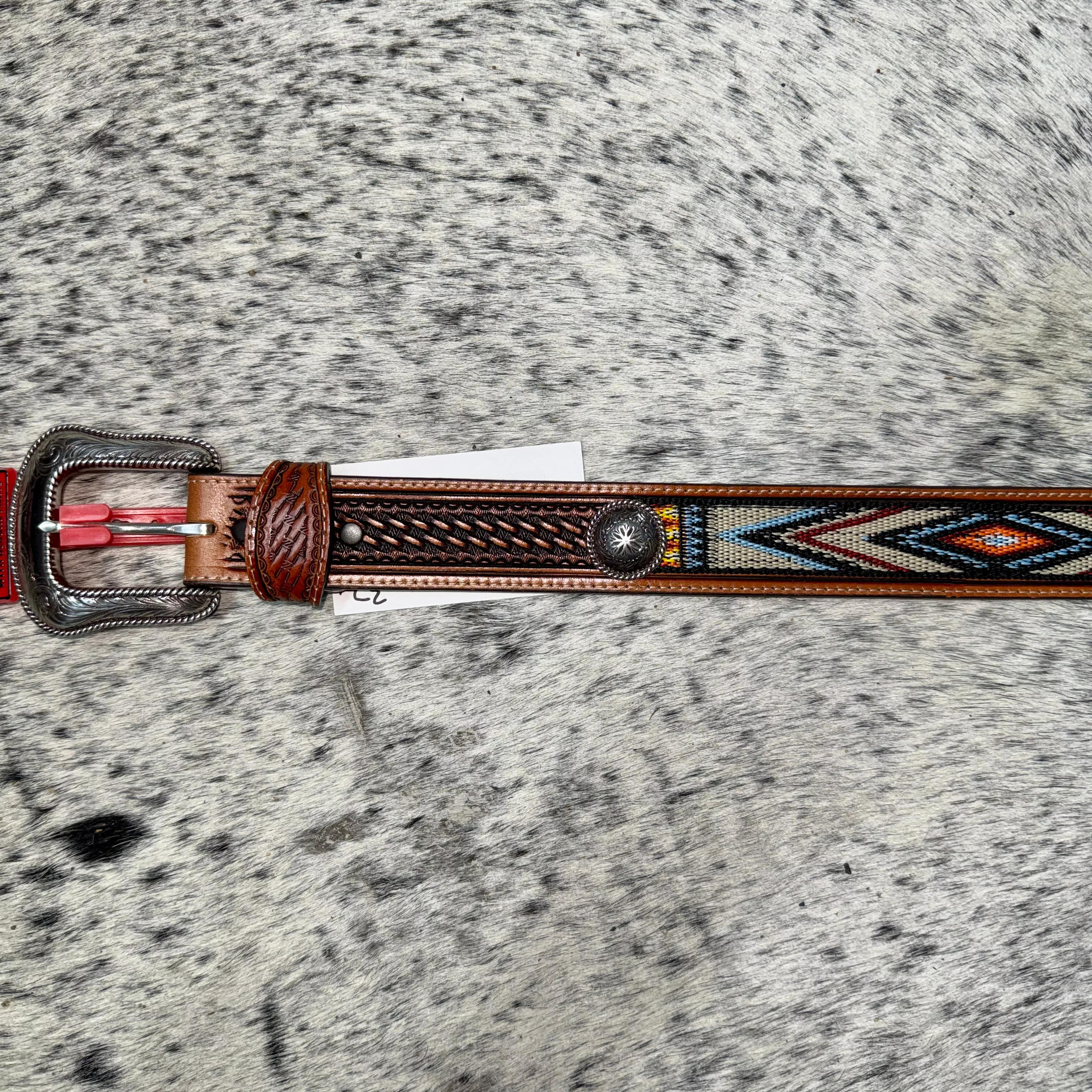 Justin Brown Multi AZ Woven Belt