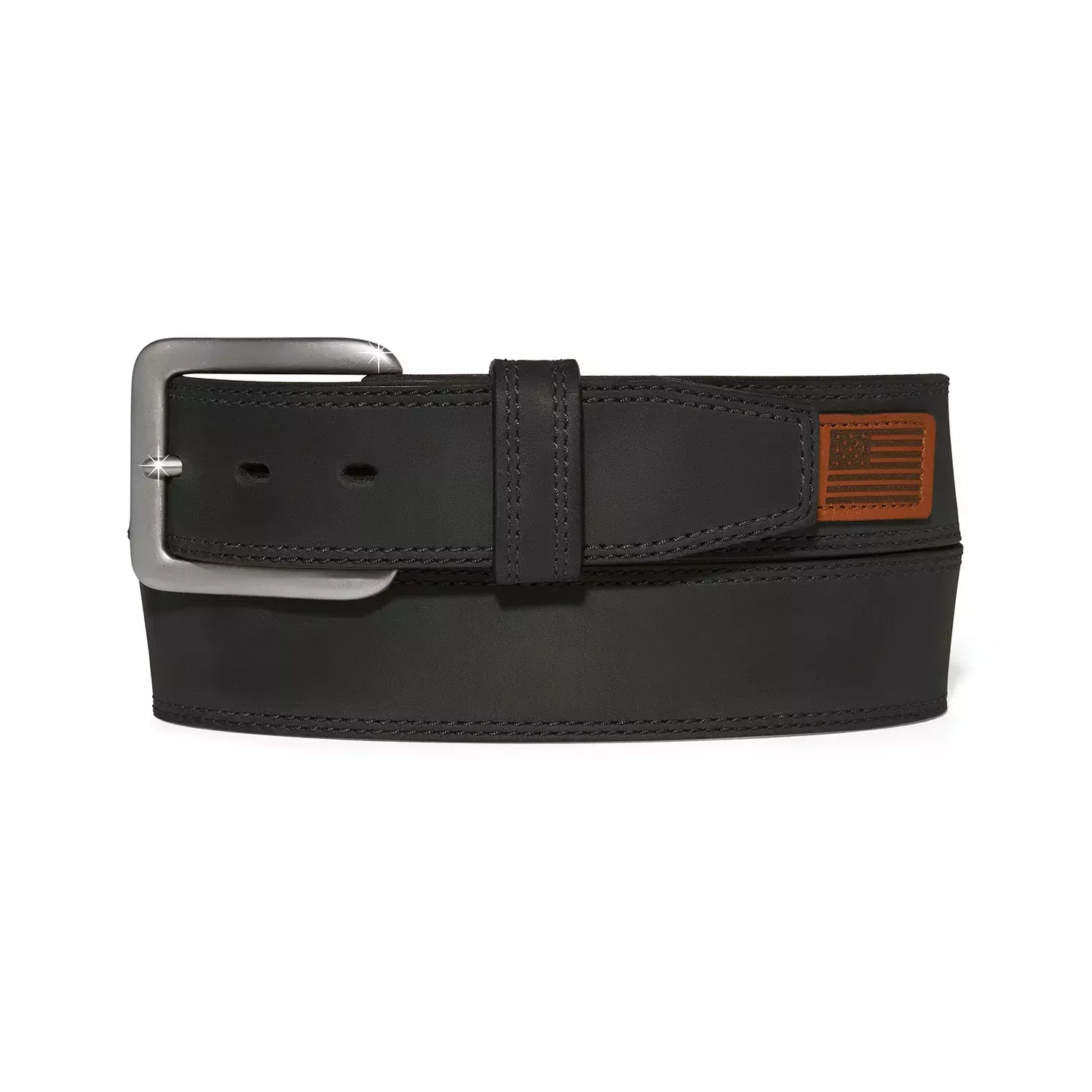 Justin Men's Black Leather Hereitage Belt