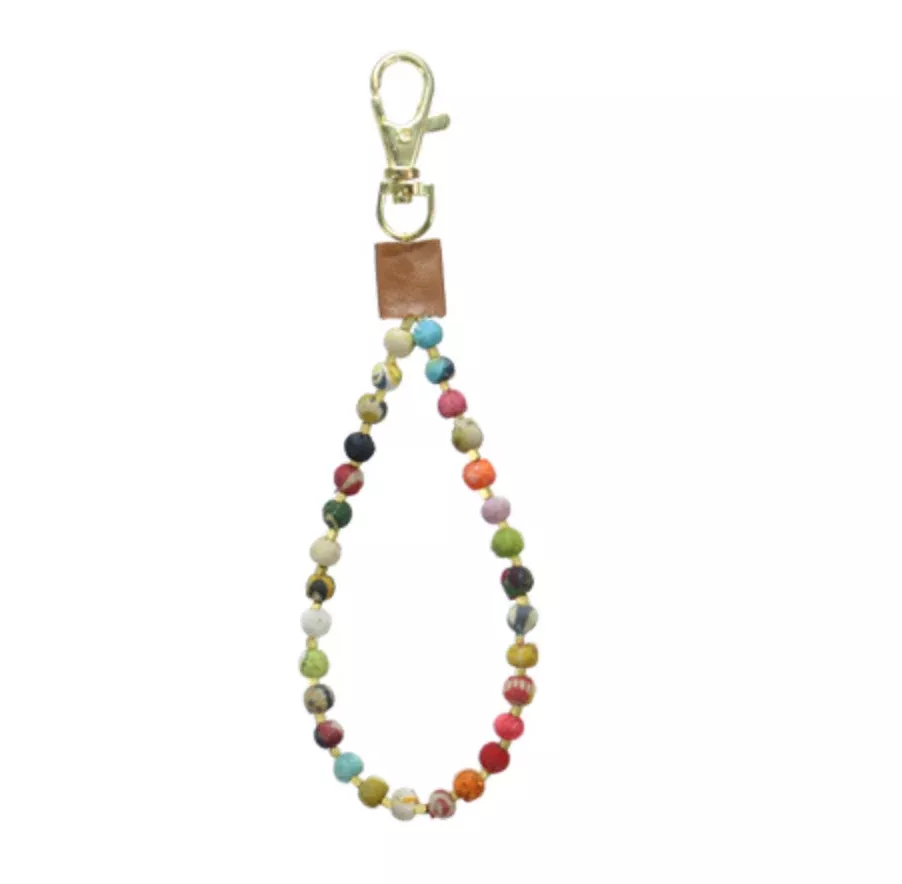 Kantha Beaded Loop Bag Clip