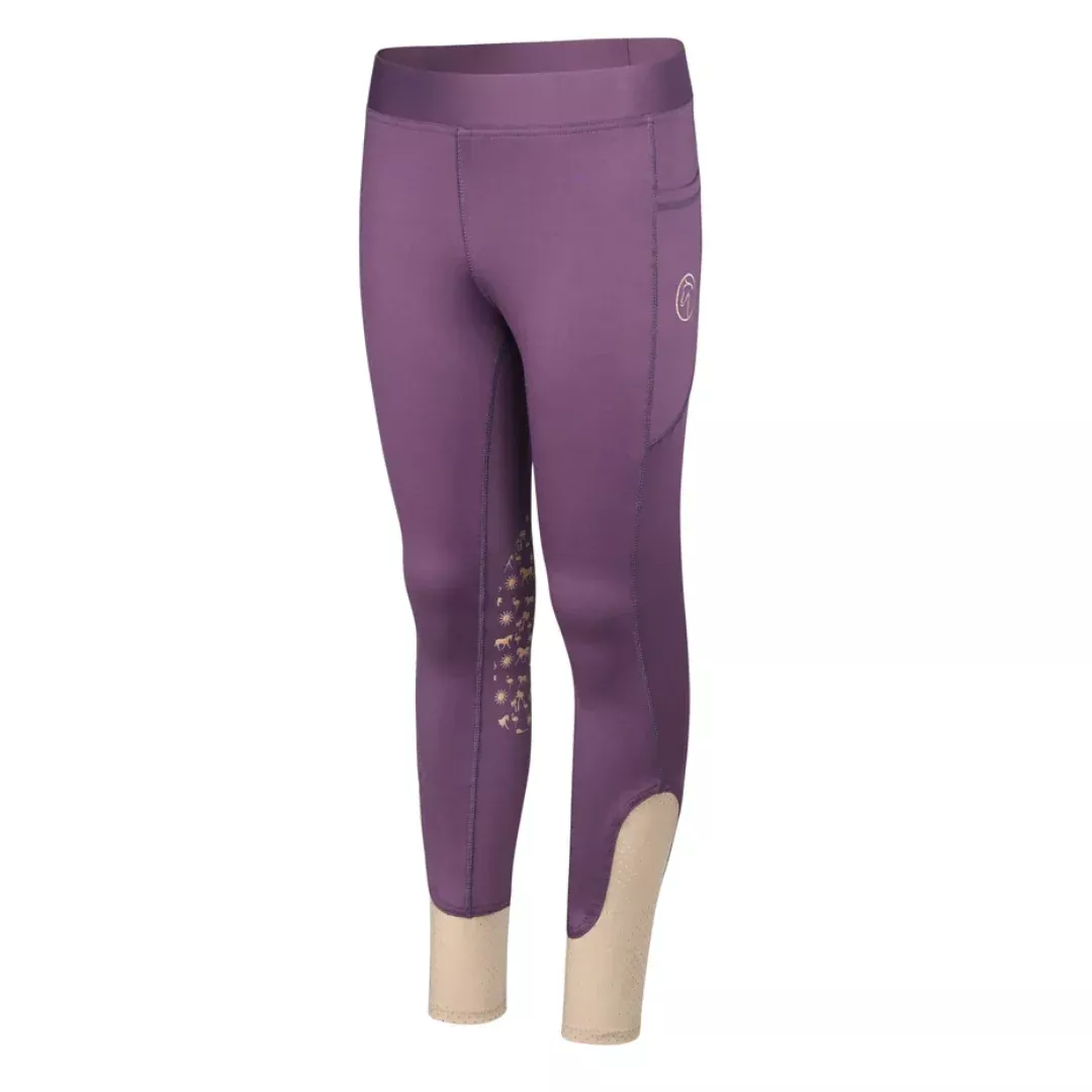 Kathryn Lily Leggings -Plum /Tan