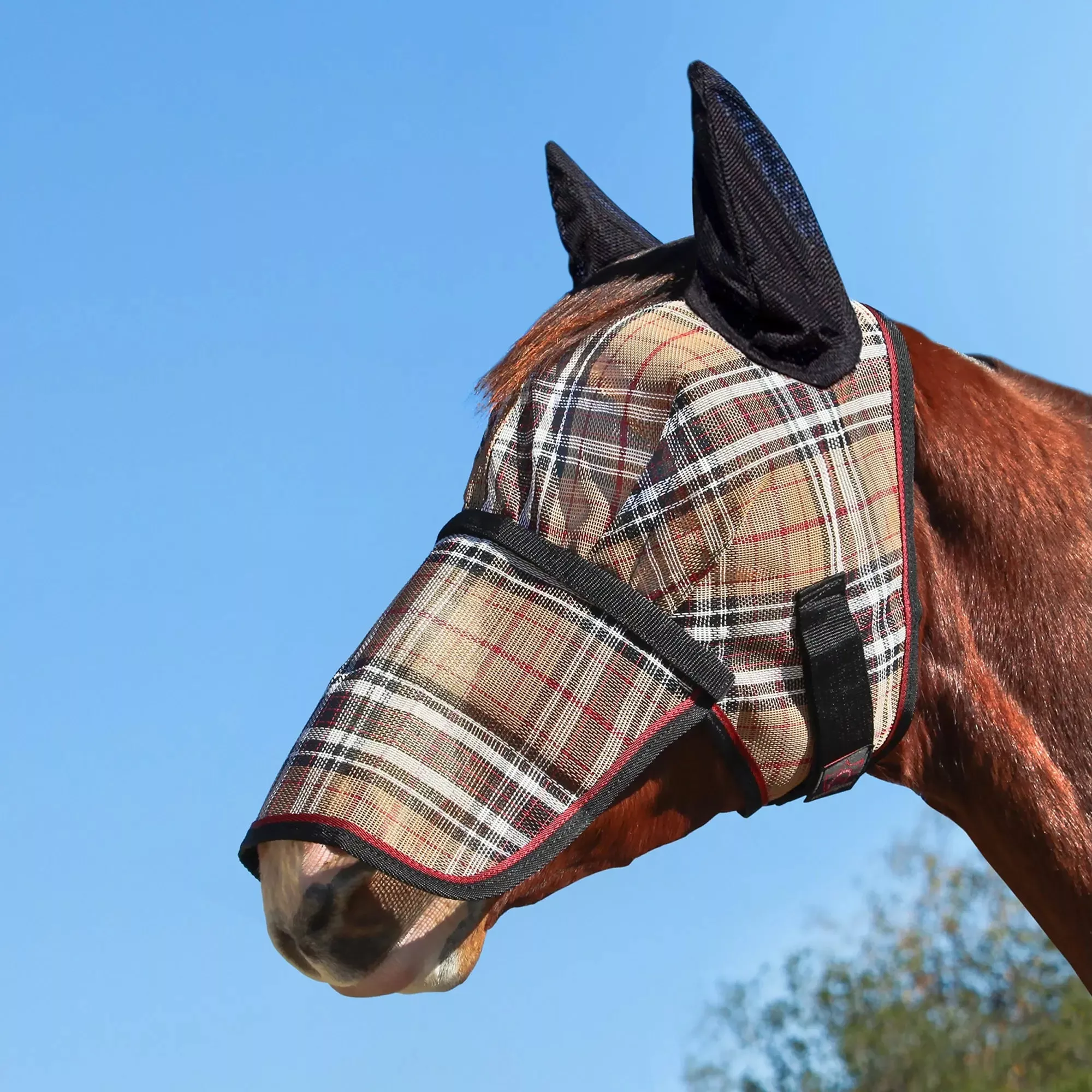 Kensington Classic fly mask with removable nose piece & soft mesh ears