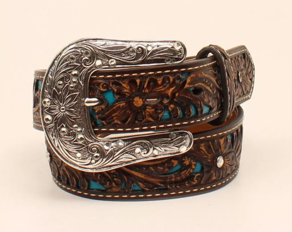 Kid’s Ariat Turquoise Overlay Western Belt