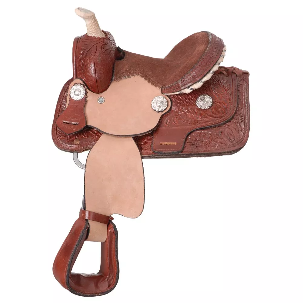 King Series Miniature Barrel Saddle with Rawhide Package