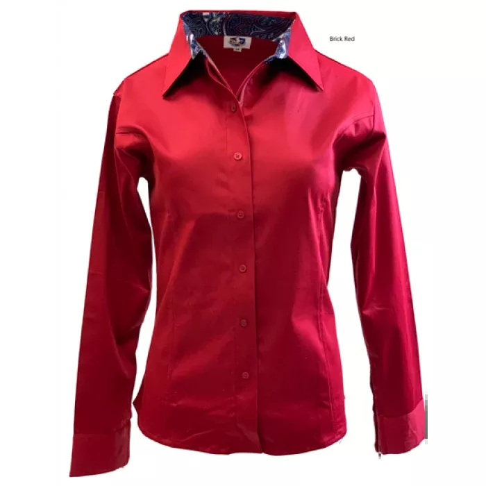Ladies RHC Concealed Zipper w /Button Placket Western Show Shirt