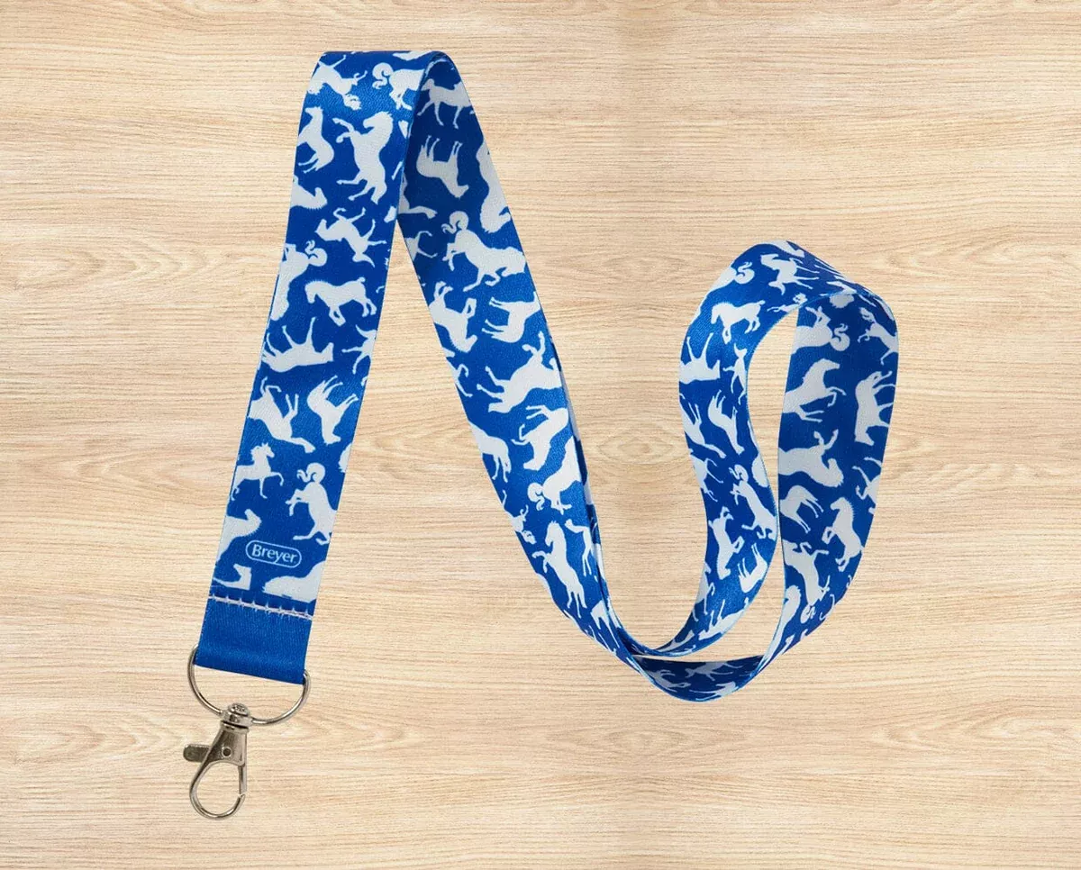 Lanyard | Blue with White Horses