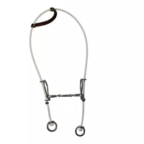 Lariat Rope Gag with 3-Piece Snaffle