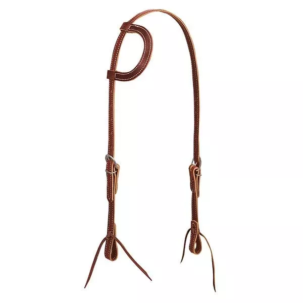 Latigo Leather Flat Sliding Ear Headstall