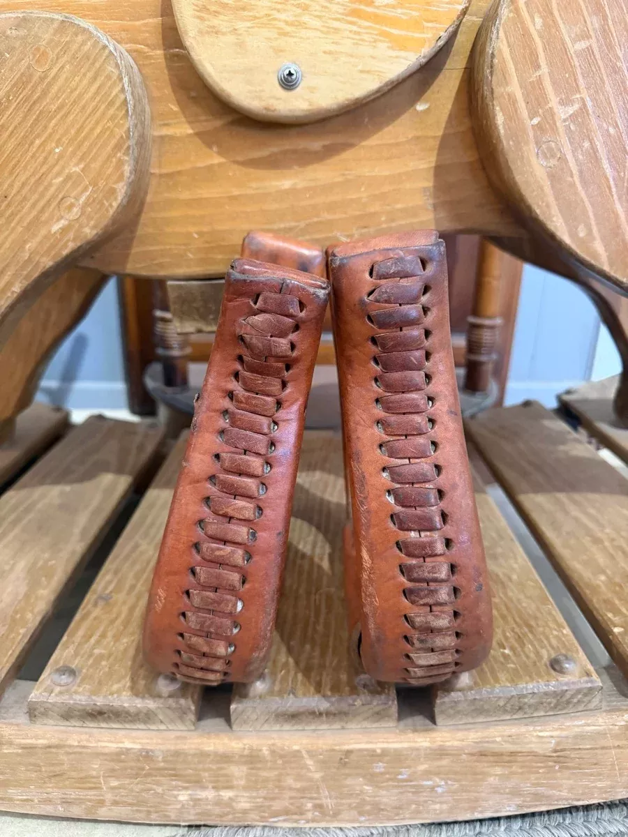Leather Covered Bell Stirrups 3" NeckSTR1128
