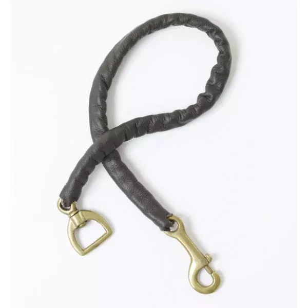 LEATHER COVERED STUD CHAIN