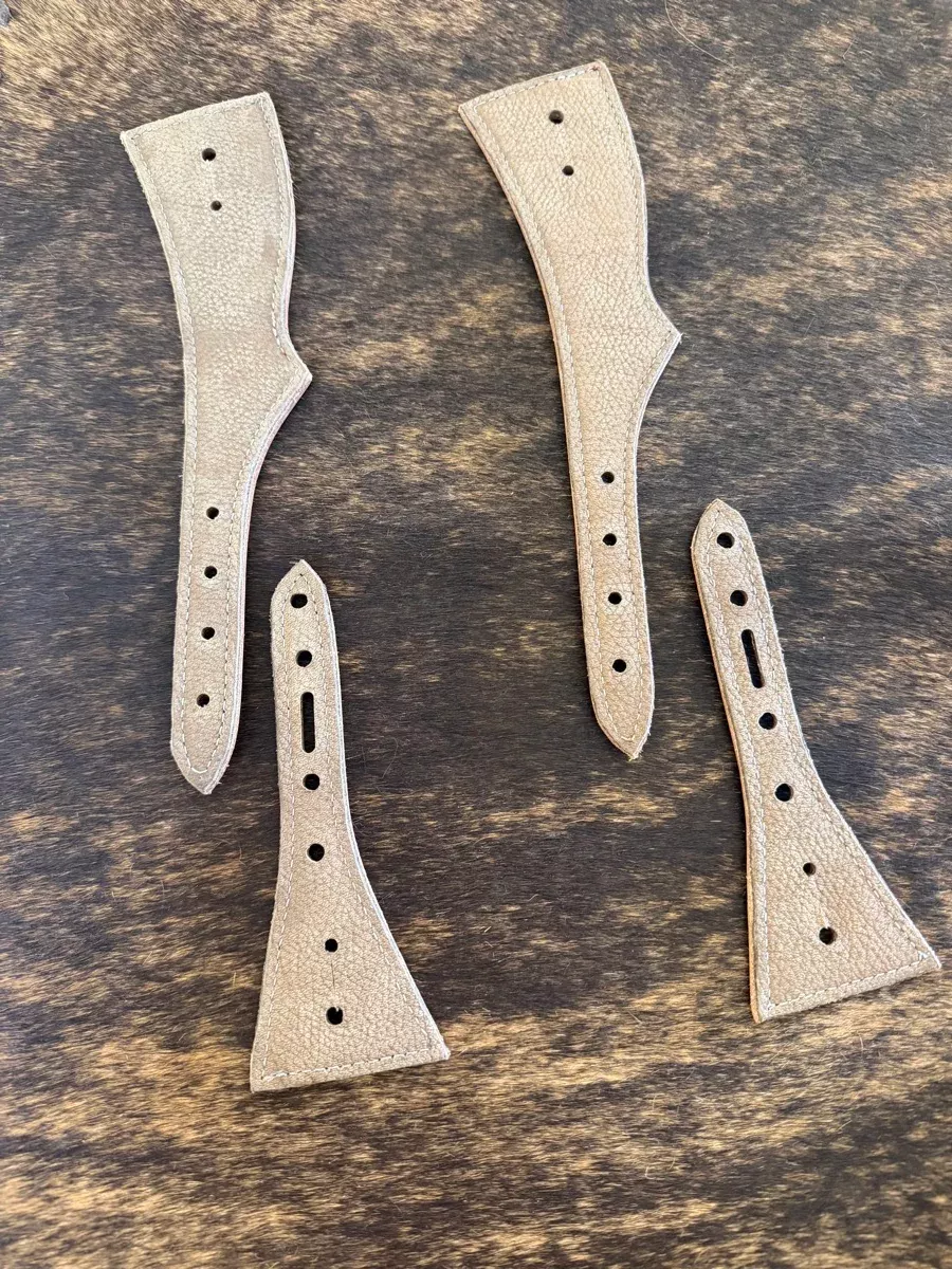 Leather Double Layer Stitched Spur Strap Blanks - Sold as a PairSPS1113