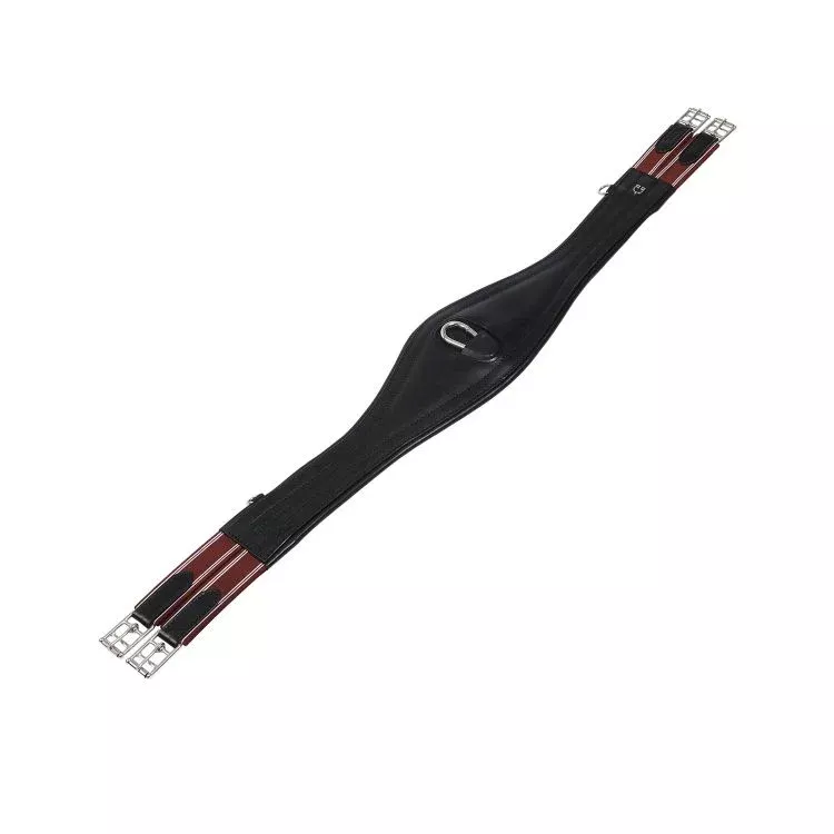 Leather Jumping Girth with Elastic