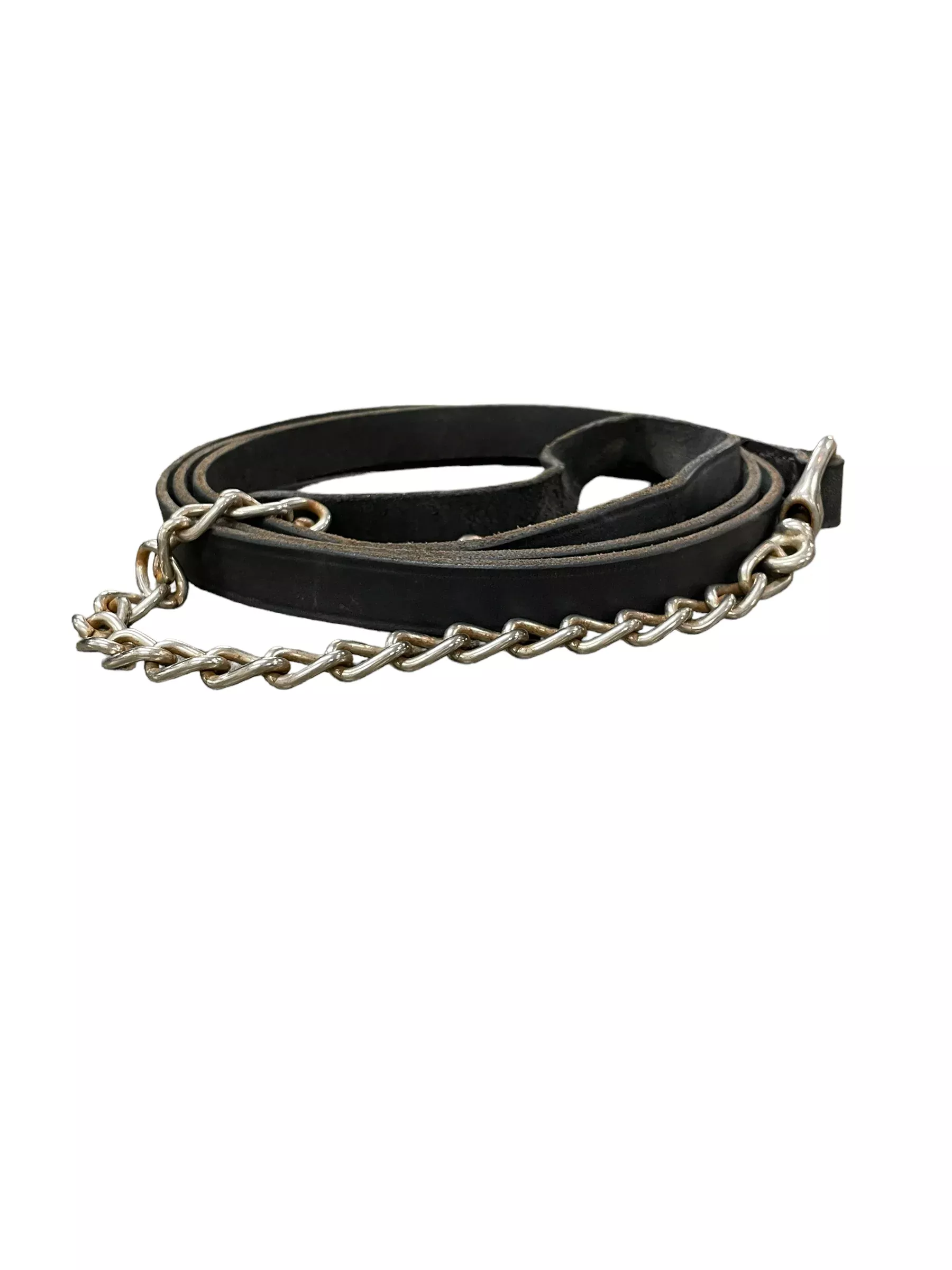 Leather Lead With Shank - Black - USED