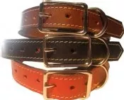 Leather Stitched Dog Collar by Karen Gunna
