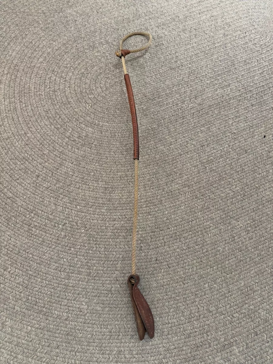 Leather Wrapped Rope Riding Crop OVR1113