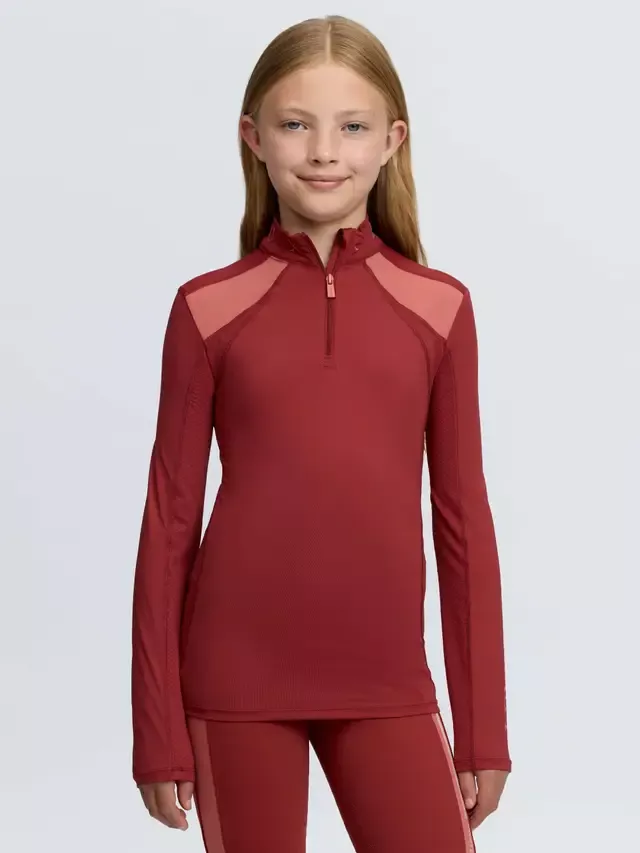 LeMieux Young Rider Mia Mesh Base Layer - Russet