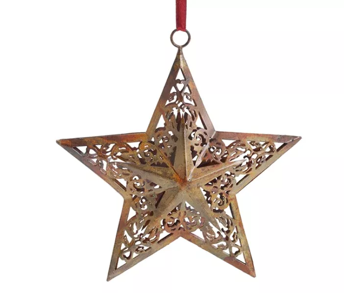 Lg Star Metal Ornament