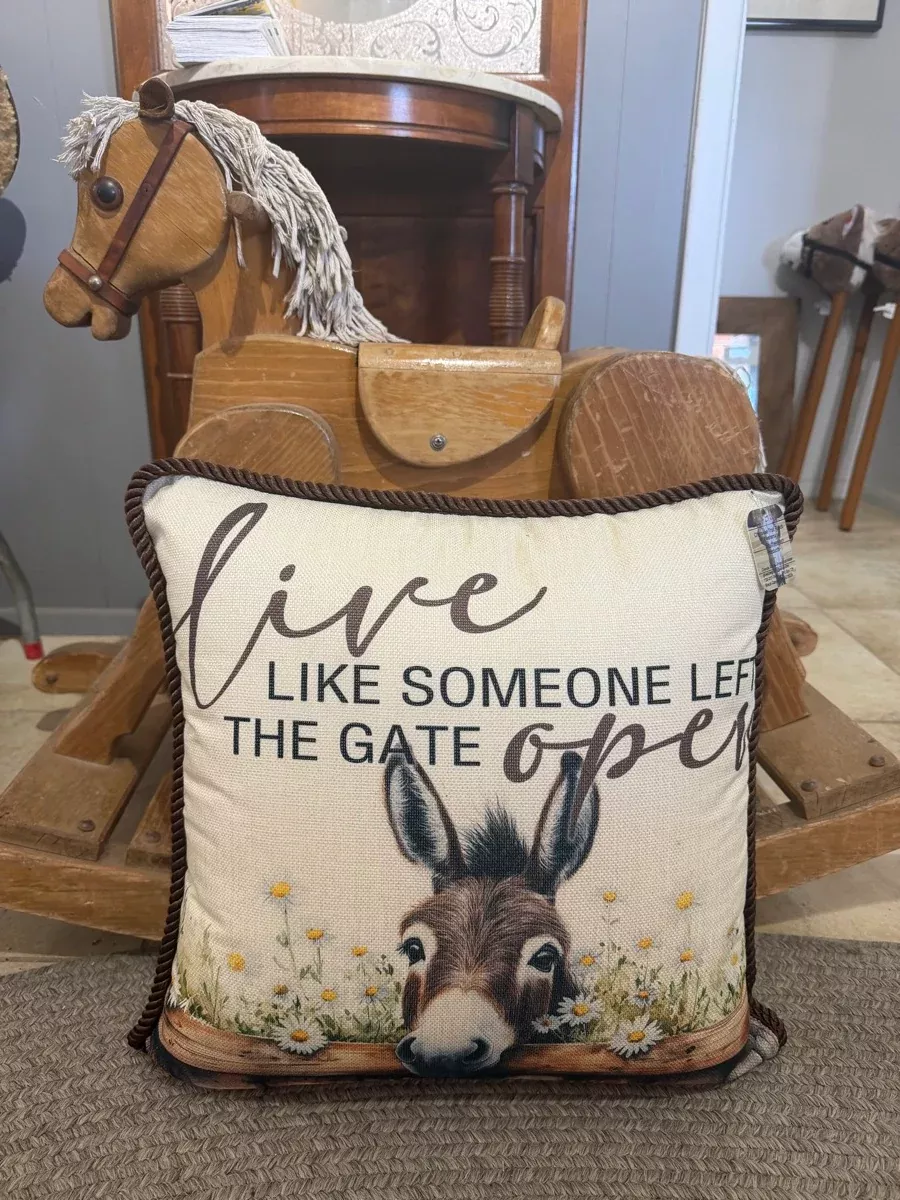 Live Like Someone Left The Gate Open Donkey Pillow - Decorative Pillow CTR1163