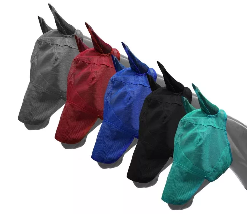 LONG NOSE MESH RIP RESISTANT FLY MASK WITH EARS