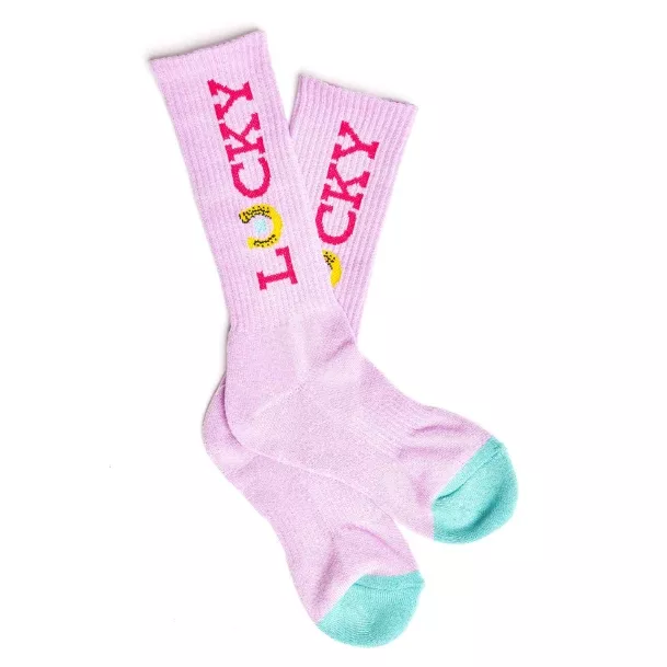Lucky Lavender Light Pink Performance Boot Socks