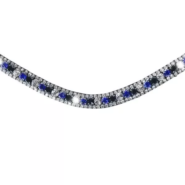 Lumiere Crystal Browband-Blue /black /crystal